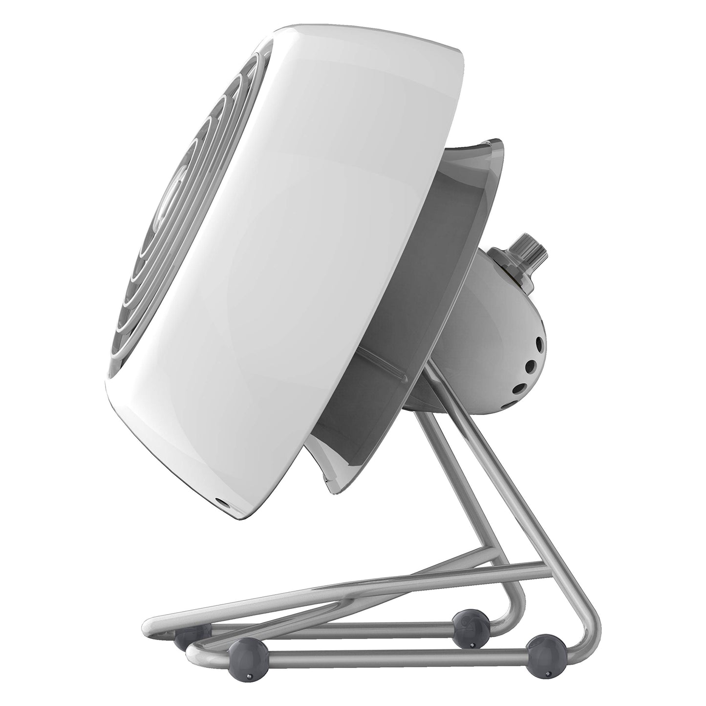 Vornado VFAN™ Mini Modern Personal Desk Fan with 2-Speed Control, Adjustable Tilt, Quiet Metal Air Circulator for Office, Bedroom, Dorm, Compact Desktop Cooling Device, Ice White