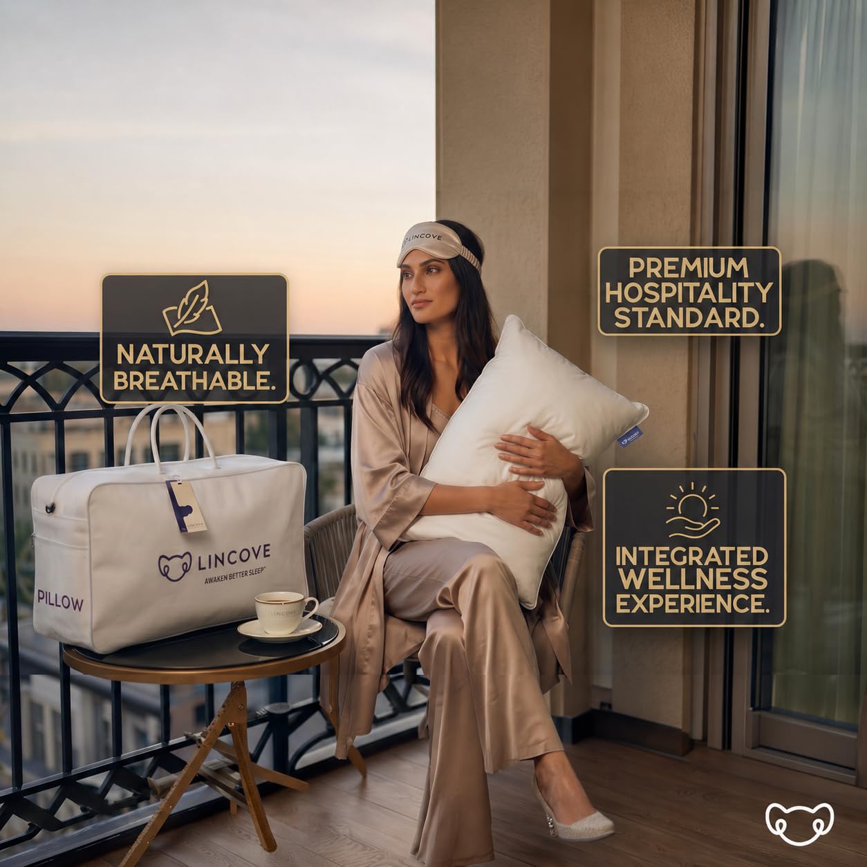 Lincove Signature 100% Natural Canadian White Down Luxury Sleeping Pillow - 800 Fill Power, 500 Thread Count Cotton Shell, Made in Canada, King - Soft, 2 Pack