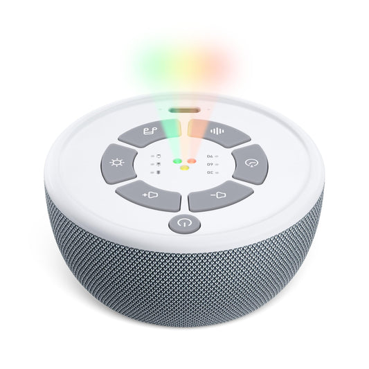 Dreamegg Portable White Noise Sound Machine, 4-7-8 Guided Visual Meditation Breathing Light, 9 Soothing Sounds, Rechargeable Sound Machine for Sleep, Anxiety Relief, Travel, Gifts, Adults