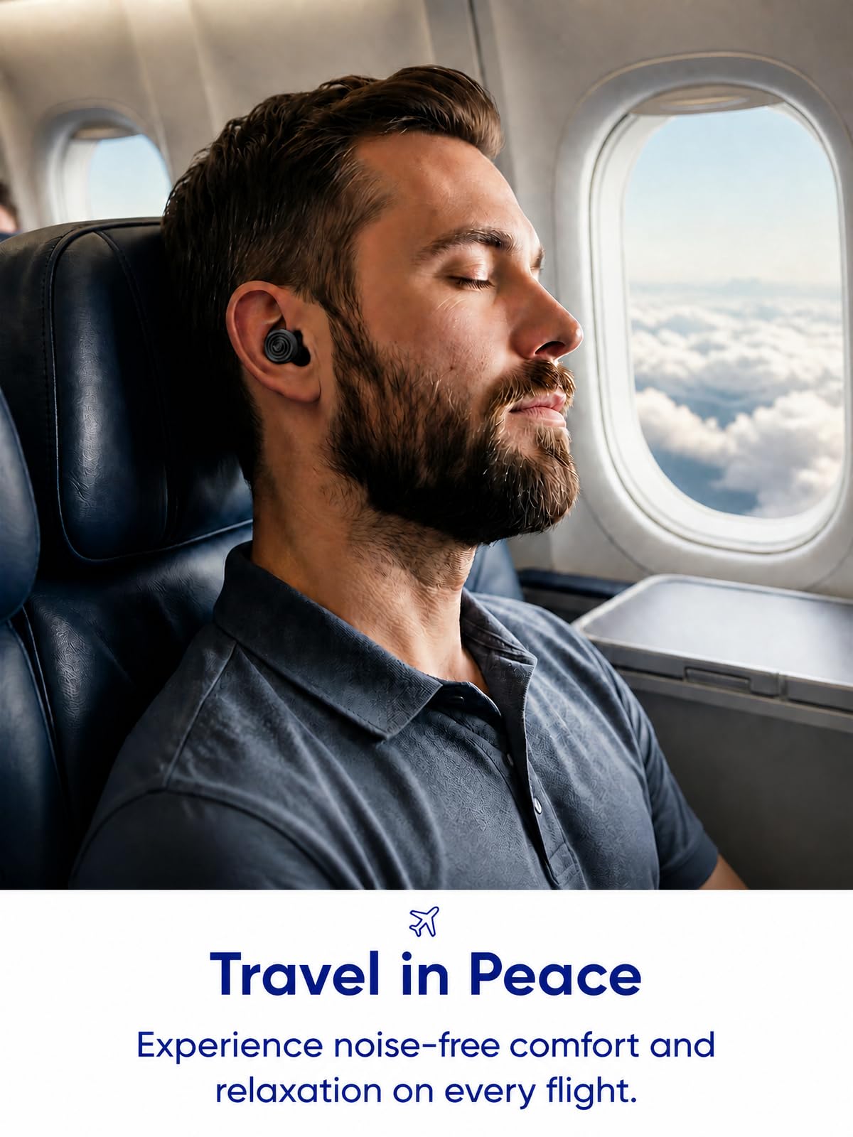 Ear Plugs for Sleeping 50dB Noise Cancelling Soft Silicone Reusable Earplugs for Snoring, Airplanes, Travel, Side Sleepers, Shooting 4 Ear Tips + Case