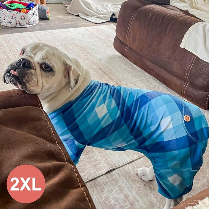 KYEESE Dog Pajamas Medium Sized Dog Comfy Pet Clothes Soft Coat Stretchy Onesie Lightweight Pjs Velvet Jammies,Pink, XX-Large