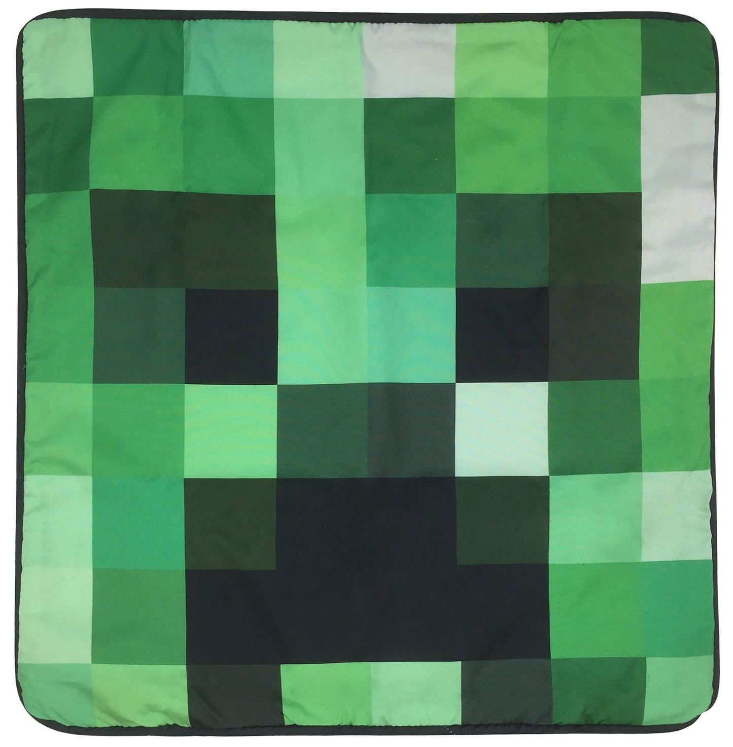 Jay Franco Decorative Pillow Cover ONLY– 15 x 15 Inch Soft Square Pillowcase for Kids Bedroom, Gaming Room & Living Room Décor, Minecraft Creeper