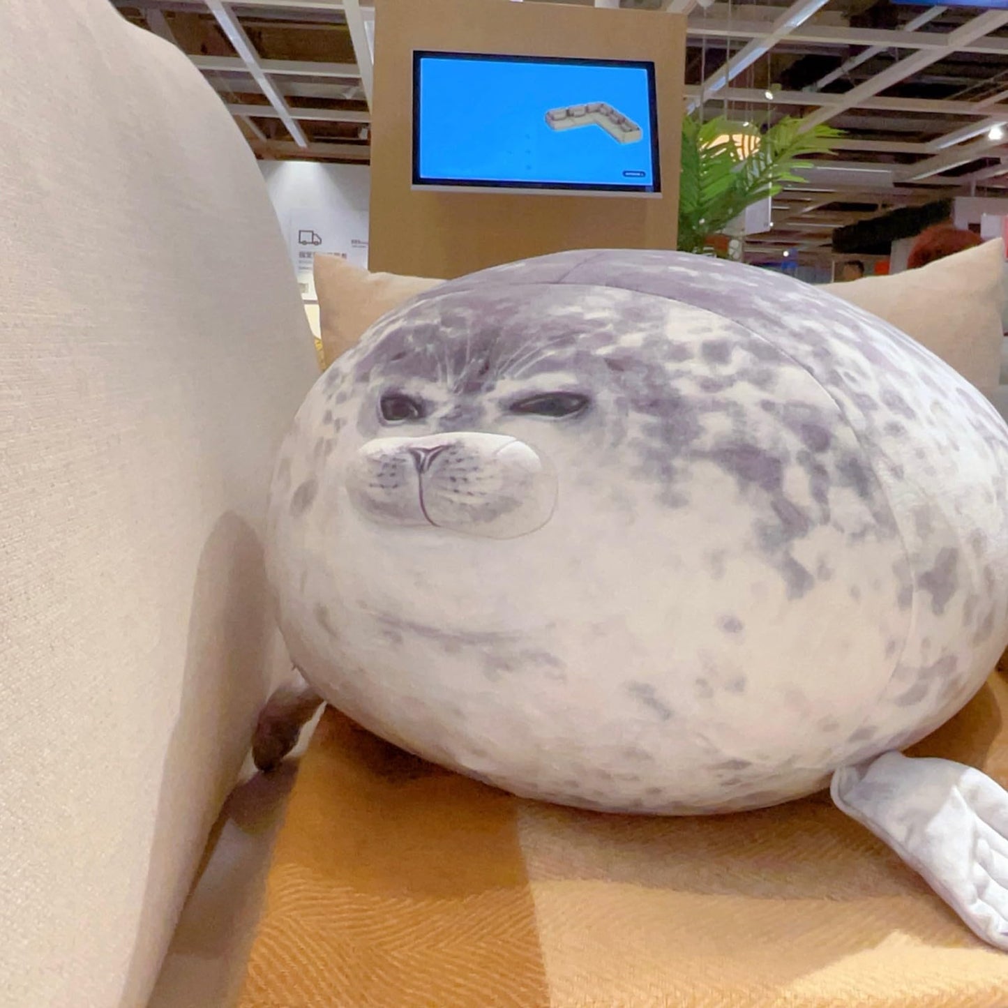 LUXSIT 23.8 Inch Chubby Blob Seal Pillow, Large Seal Plush Pillow, Soft and Cute Seal Stuffed Animal Toy for Kids and Adults, Great Gift Idea for Christmas, Birthdays and Anniversaries