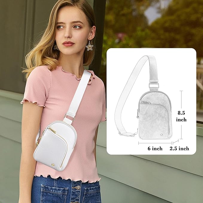 INICAT RFID Blocking Sling Bag Anti Theft Crossbody Bags Women Valentine's Day Gifts Travel Purses Vegan Leather