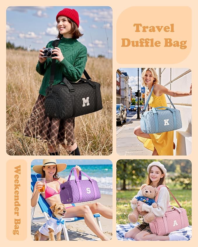 Elilier Gifts for Women Teens Grandkids, Duffle Bag Women Girls Gift: Overnight bags, Dance Cheer bag Sports for Girl, Gymnastics Bags, Birthday gifts for female Kids Teens