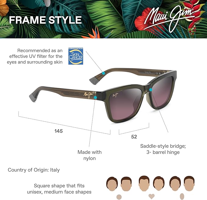 Maui Jim Polarized Men's Hanohano Cat Eye Sunglasses