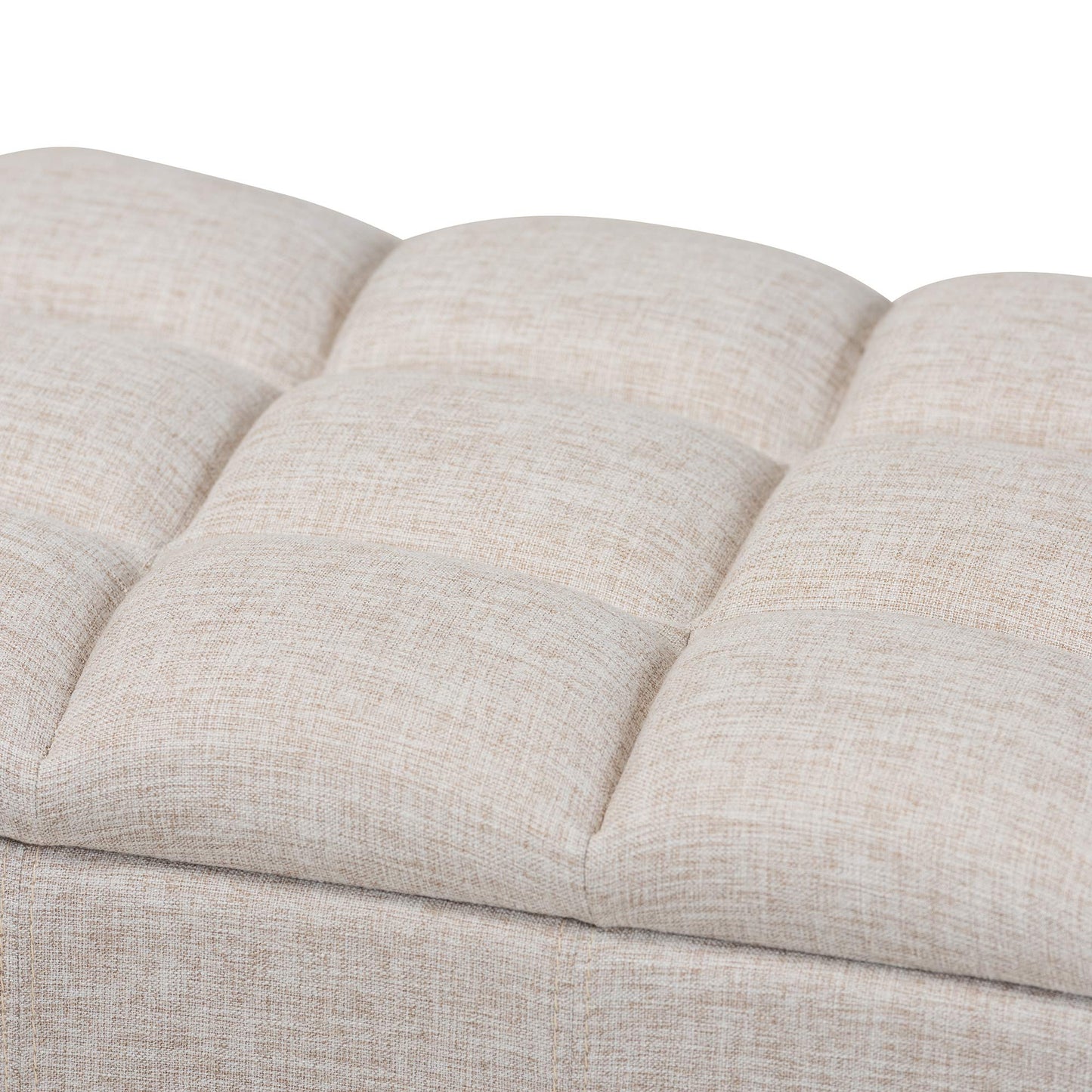 Baxton Studio Ottomans, Beige/Dark Brown