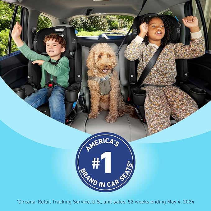 Graco Tranzitions 3-in-1 Harness Booster Car Seat, Forward Facing Car Seat, Highback, to Backless Booster, Cinder