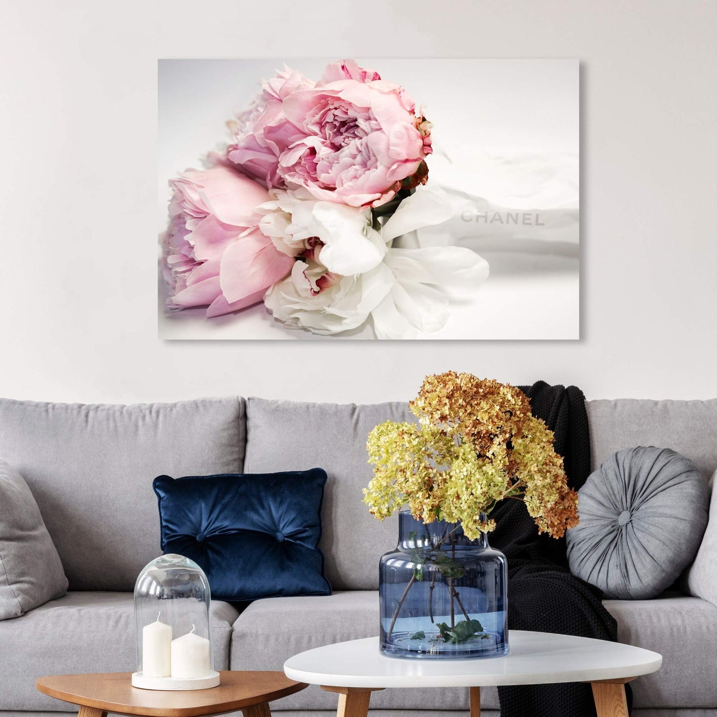 Oliver Gal Peonies and Magnolia Love Canvas Print Wall Art for Living Room, Bedroom, and Bathroom, 36" x 24", Gallery Wrapped