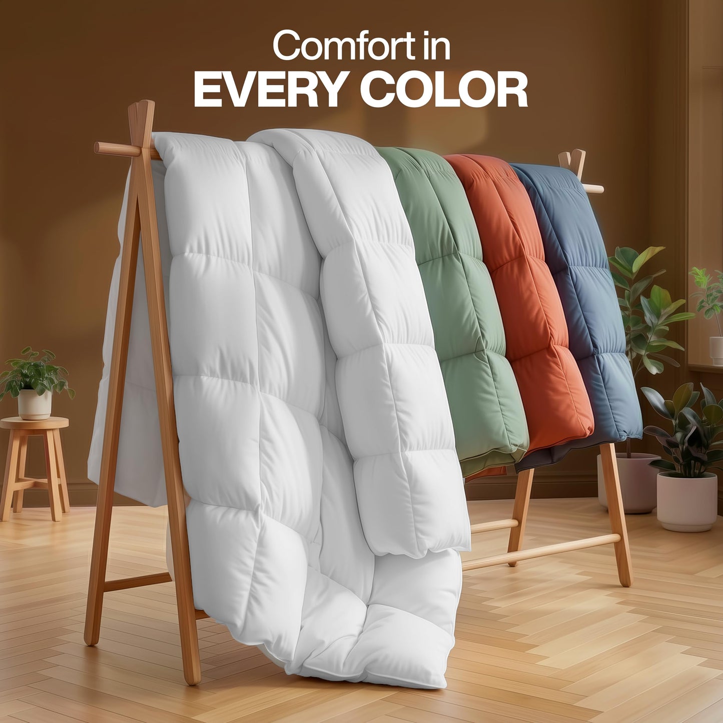 Utopia Bedding Full Comforter Duvet Insert, Quilted White Comforter with Corner Tabs, Box Stitched Down Alternative Comforters Full Size 82 x 86 inches