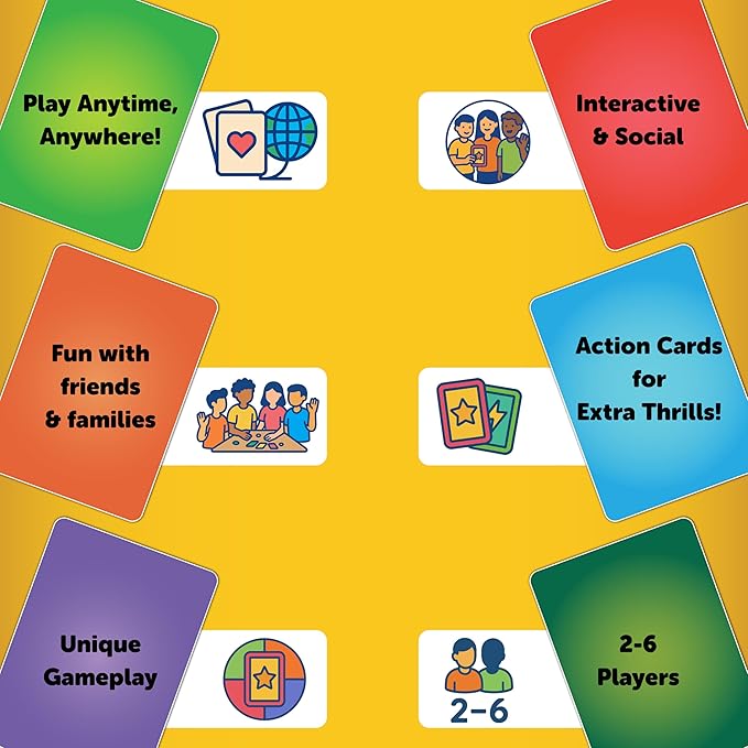 Butterfly EduFields Healthy Heroes Card Game | Fun Family Party Favors for Kids & Adults | Best Birthday Return Gifts for Boys Girls Ages 7+ | 60 Food Cards + 12 Action Cards | 2-6 Players