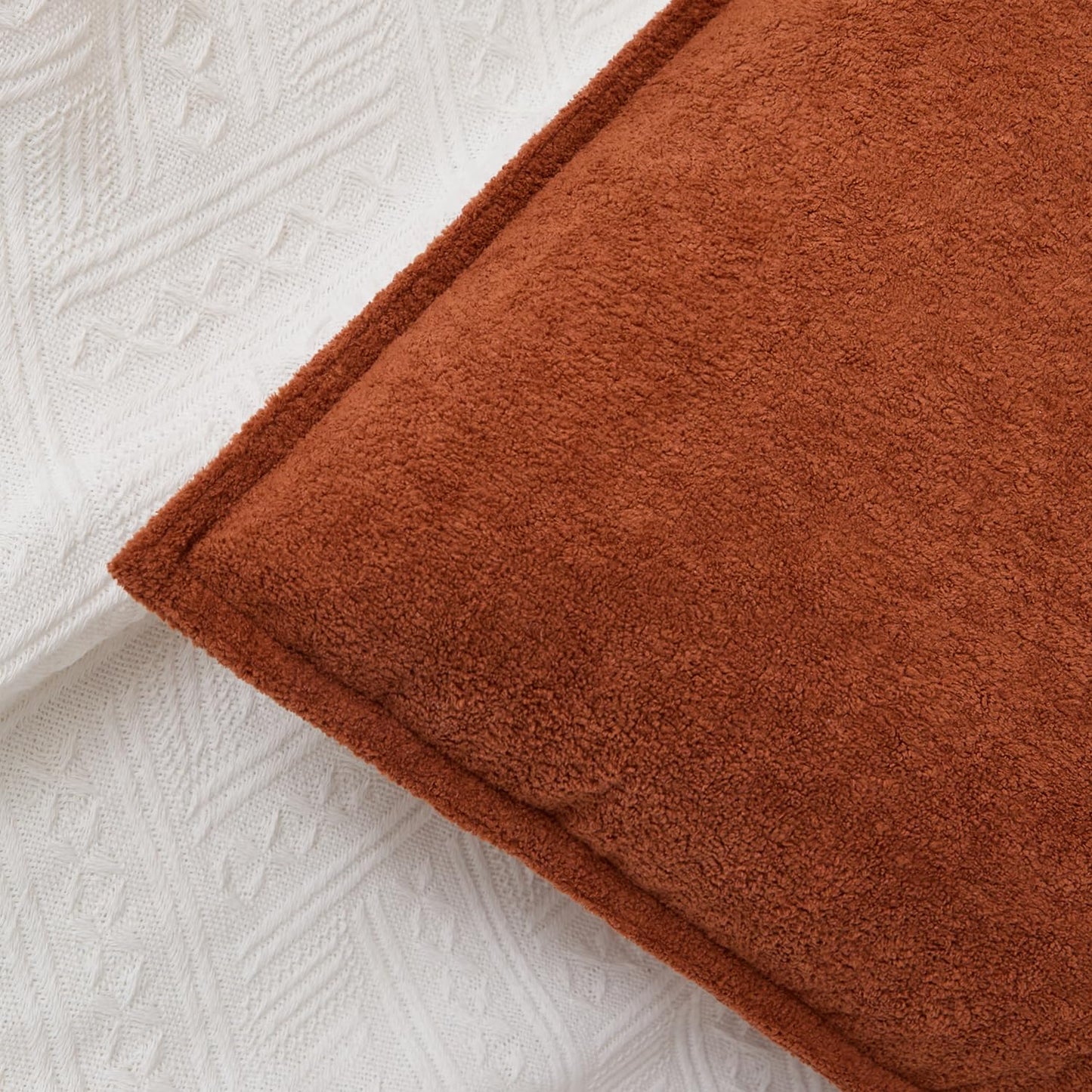 Kevin Textile Fall 14x36 Inch Long Lumbar Cover 1 Pack Soft Boucle Textured Decorative Waterproof Rectangle Cushion Elegant Accent Pillows for Couch Sofa Chair Bed Home Decor Indoor Outdoor Rust