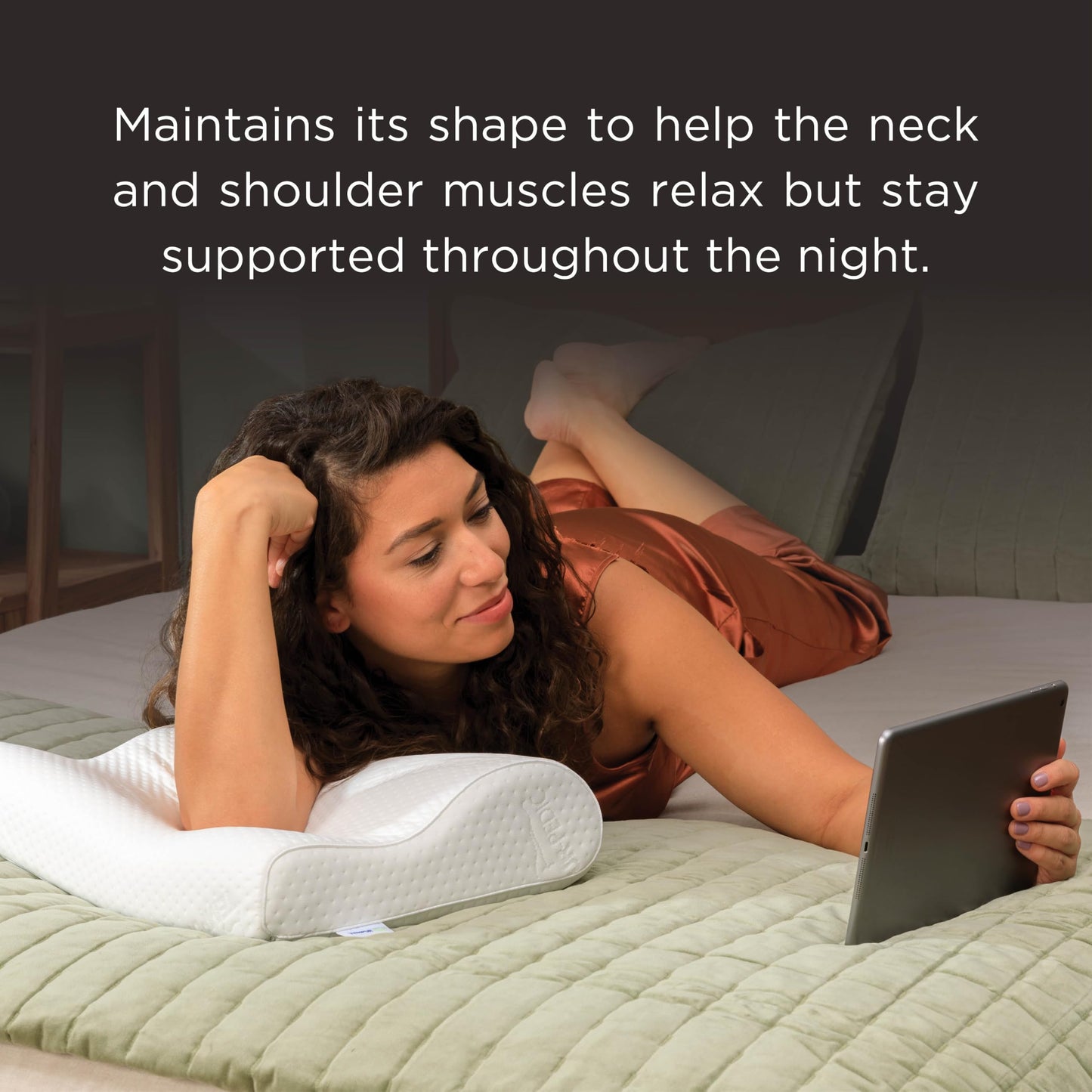 Tempur-Pedic TEMPUR-Ergo Neck Pillow, Large Profile, White