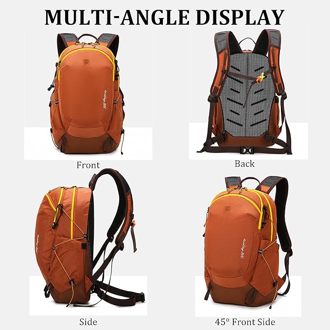 W WINTMING Small Hiking Backpack Travel Backpacks 20L Lightweight Hiking Daypack for Women Men Camping Daily Commuting (Gray)