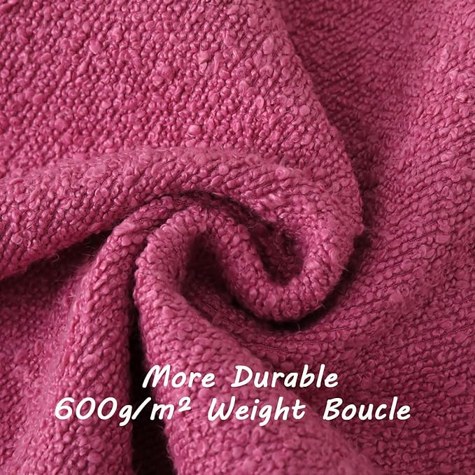 FUTEI Pack of 2 Hot Pink Decorative Throw Pillow Covers 18x18 Inch Soft Cozy Solid Boucle Textured Cushion Case,Modern Home Decor for Couch Bed Living Room