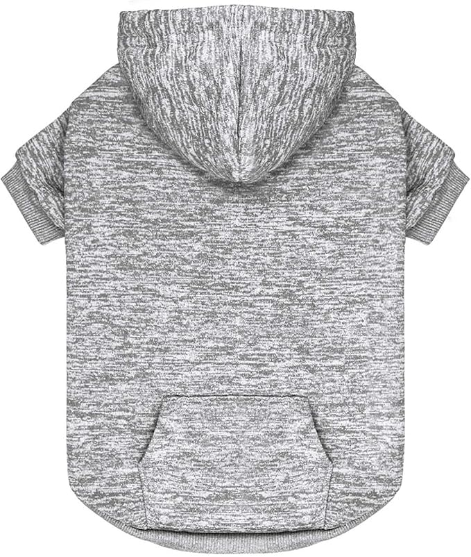 Dog Sweaters for Medium Dogs Dog Hoodie Fleece Pet Sweater Soft Clothes Sweatshirt with Pocket Pet Hoodie for Medium Dogs(Grey&M)