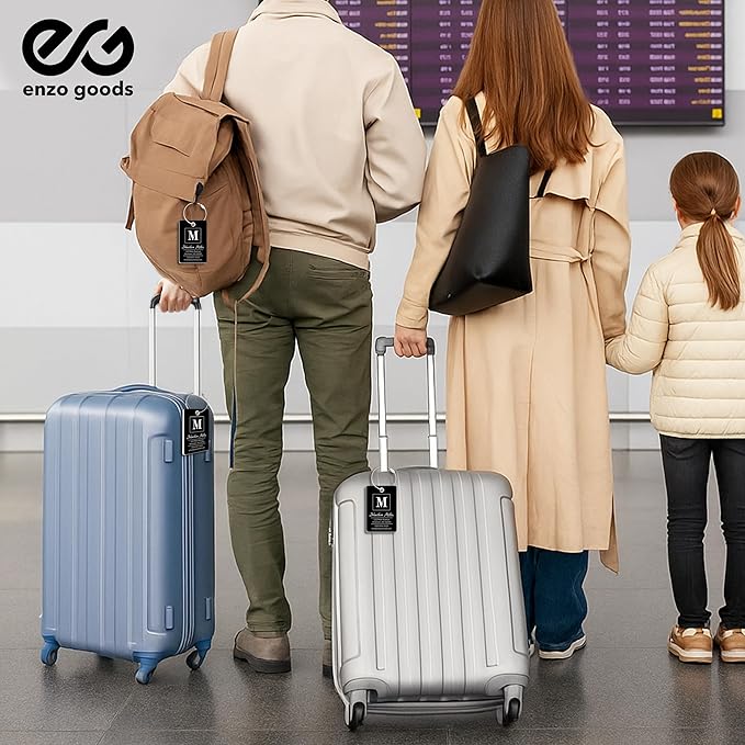 Personalized Luggage Tag | Custom Luggage Tags for Suitcases | Kids Backpack Tag | 10 Color Options & Choose Font, Font Color