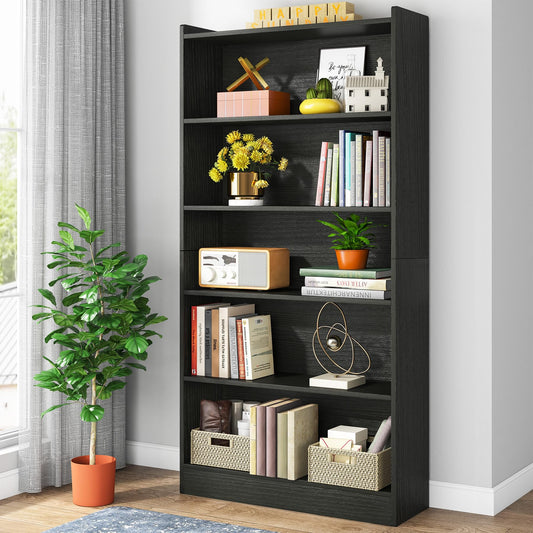 Tribesigns 72-inch Tall Bookcase, Modern 6-Tier White Library Bookshelf with Storage Shelves, Large Open Bookcases Wood Display Shelving Unit for Bedroom Living Room Office