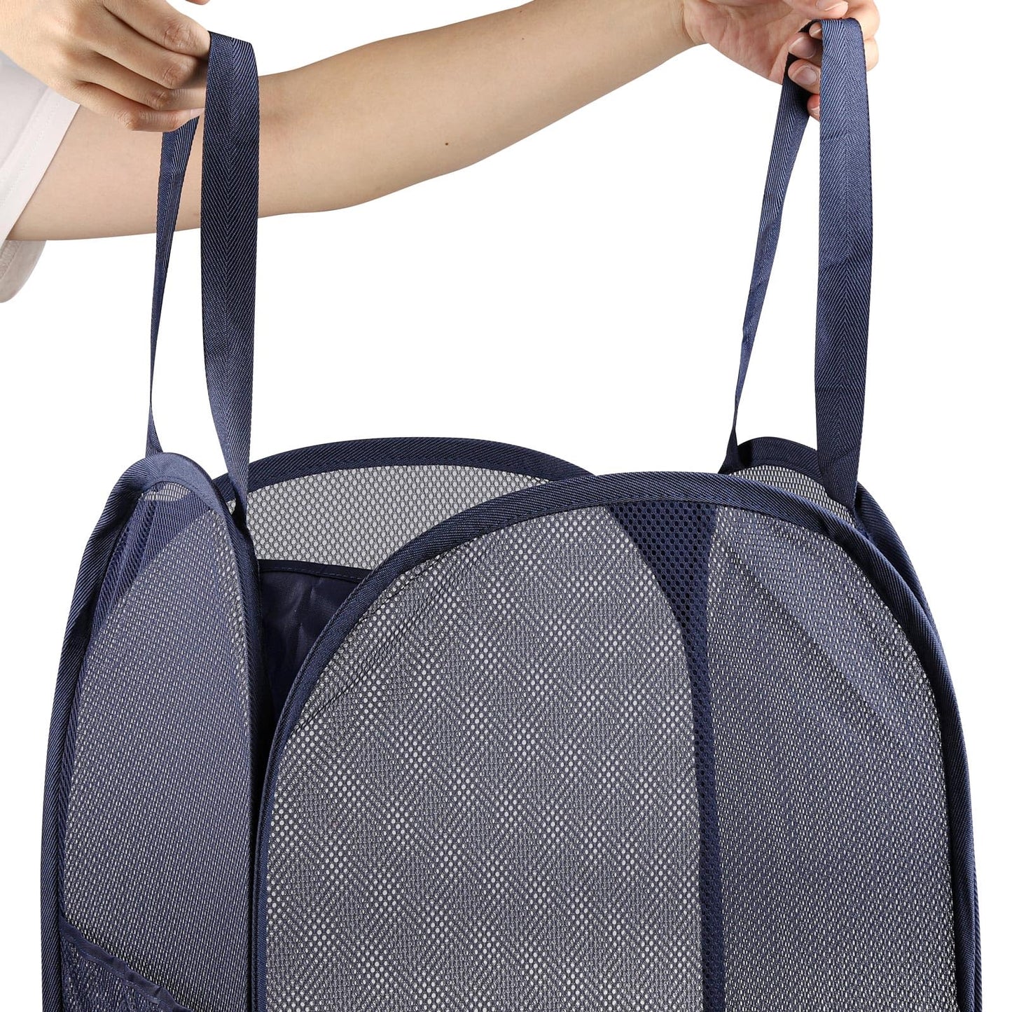 4Pcs Pop Up Laundry Basket Set, Collapsible Pop Up Hamper in 4 Colors, Mesh Laundry Basket for Home, Dorm, Travel & Storage
