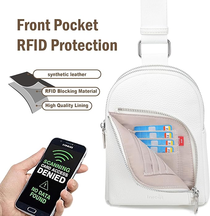 INICAT RFID Blocking Sling Bag Anti Theft Crossbody Bags Women Valentine's Day Gifts Travel Purses Vegan Leather