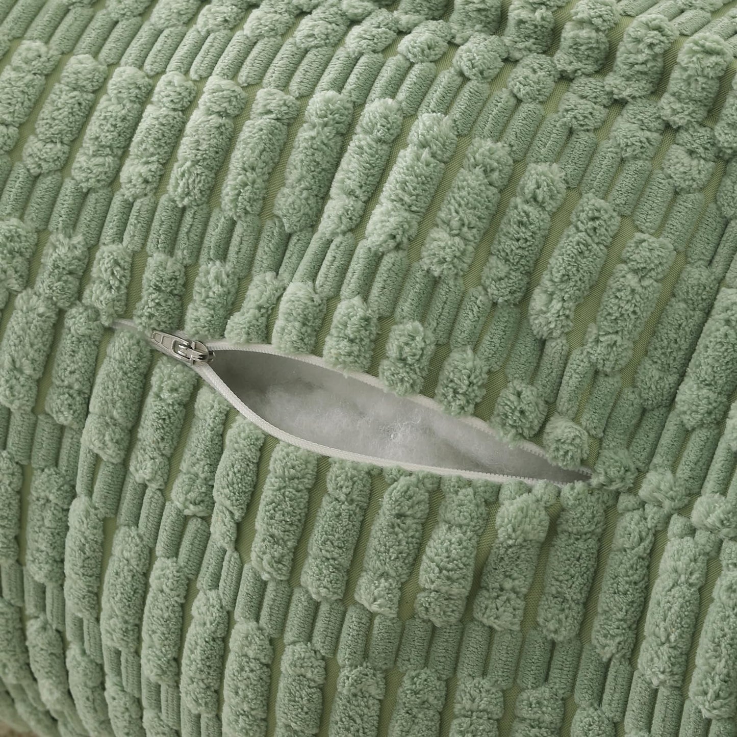PAJEO Reading Pillow for Sitting in Bed with Arm Rests,100% 7D Fiber Filling Sitting Pillow for Back Support,Oeko-TEX Certified Backrest Pillow for Couch & Floor(17",Green Corduroy)