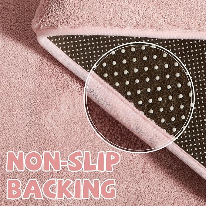 jinchan Solid Plush Area Rug 4x6 Performance Shaggy Washable Rug Indoor Soft Modern Faux Wool Cozy Non Slip Carpet for Living Room Kids Room Bedroom Dining Room Nursery Pink