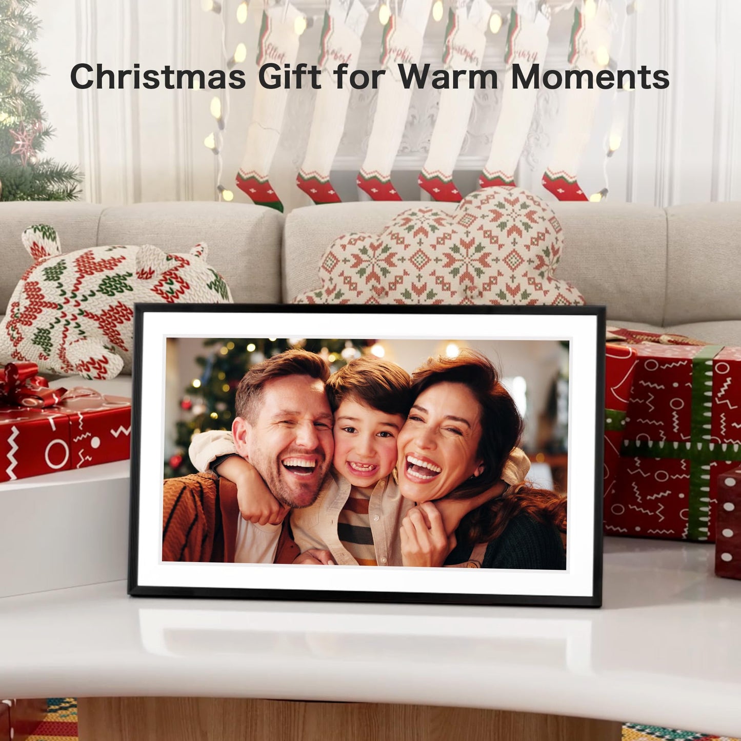 Frameo Digital Picture Frame 2 Pack, 1pc 15.6 inch Photo Frame Electronic 32GB Memory, 1920 * 1080 Touch Screen, 1pc 15.6 inch 1920 * 1080 Digital Photo Frame 32GB Memory, Auto-Rotate, Share Photo Vid
