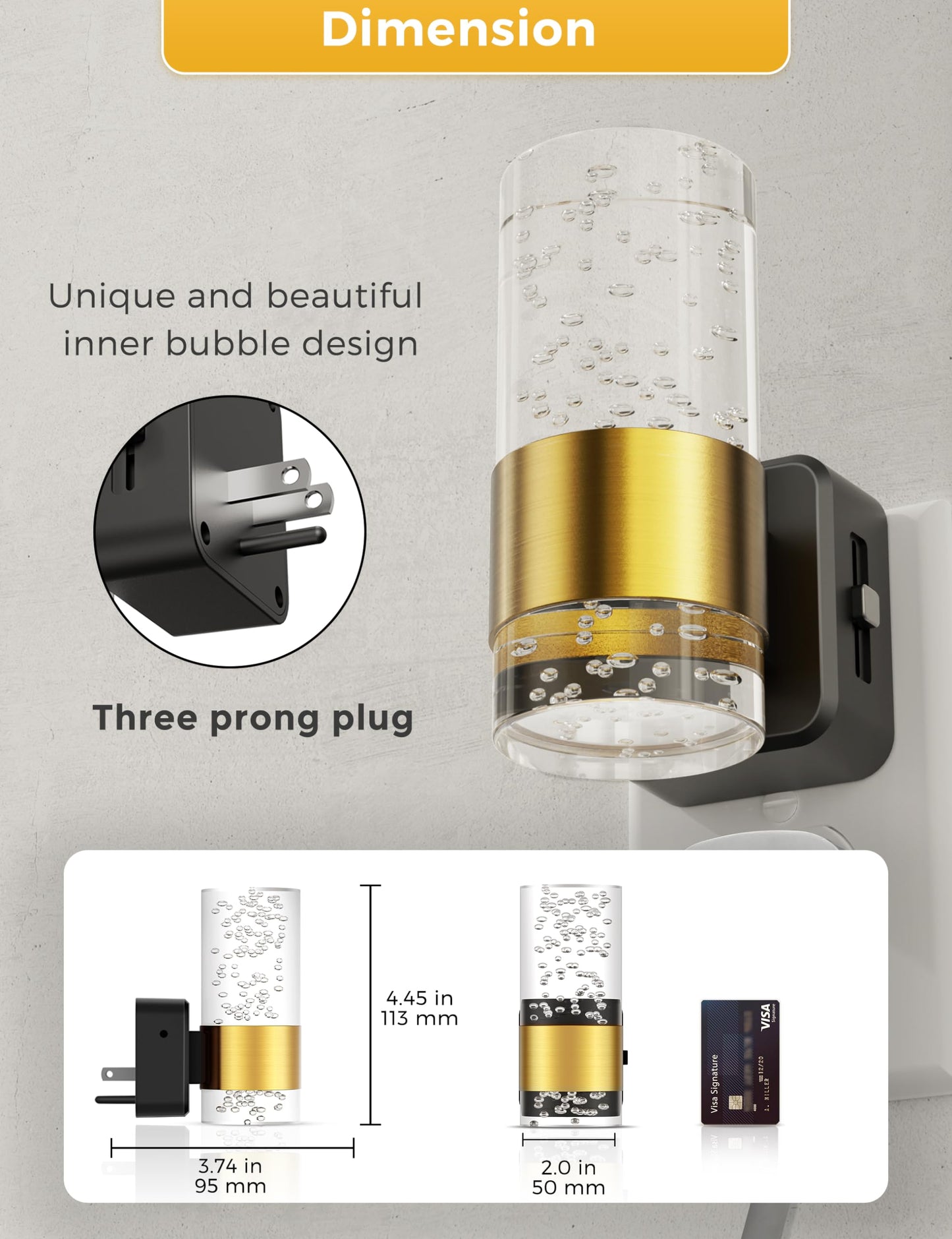 L LOHAS LED Night Lights Plug into wall, 2 Pack Soft Light Night Light with Adjustable Brightness, Plug in Night Light with Auto Light Sensor