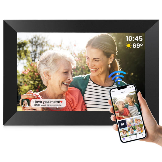 Uhale Digital Picture Frame WiFi 10.1 Inch, Electronic Photo Frames 1280 x 800 HD IPS Touch Screen, Auto Rotate, Slideshow, Share Photos/Videos from Phone Instantly