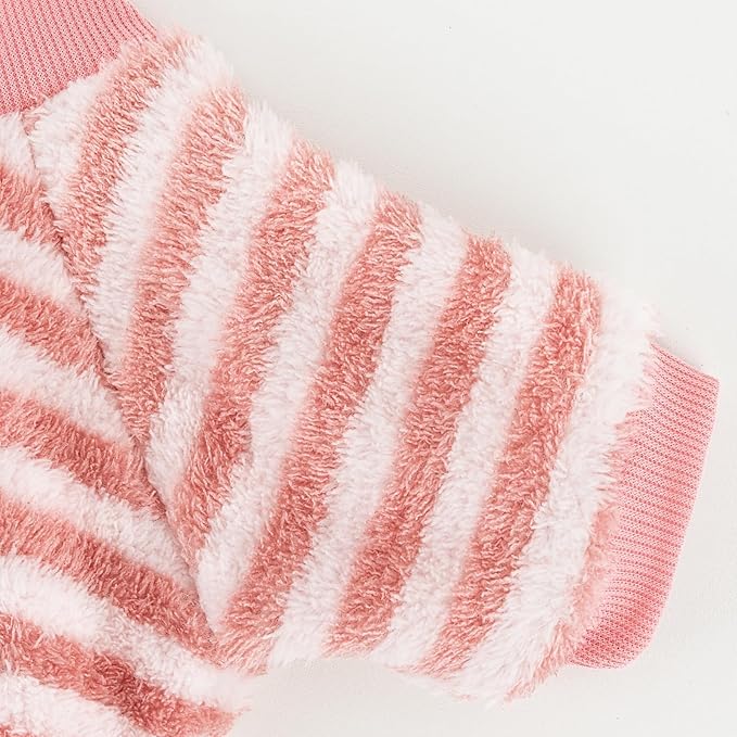 XPUDAC Stripe Dog Sweater Fleece Dog Pajamas Winter Pet Clothes for Small Medium Dogs Girl Boy Doggy Apparel for Cold Weather, 2XL