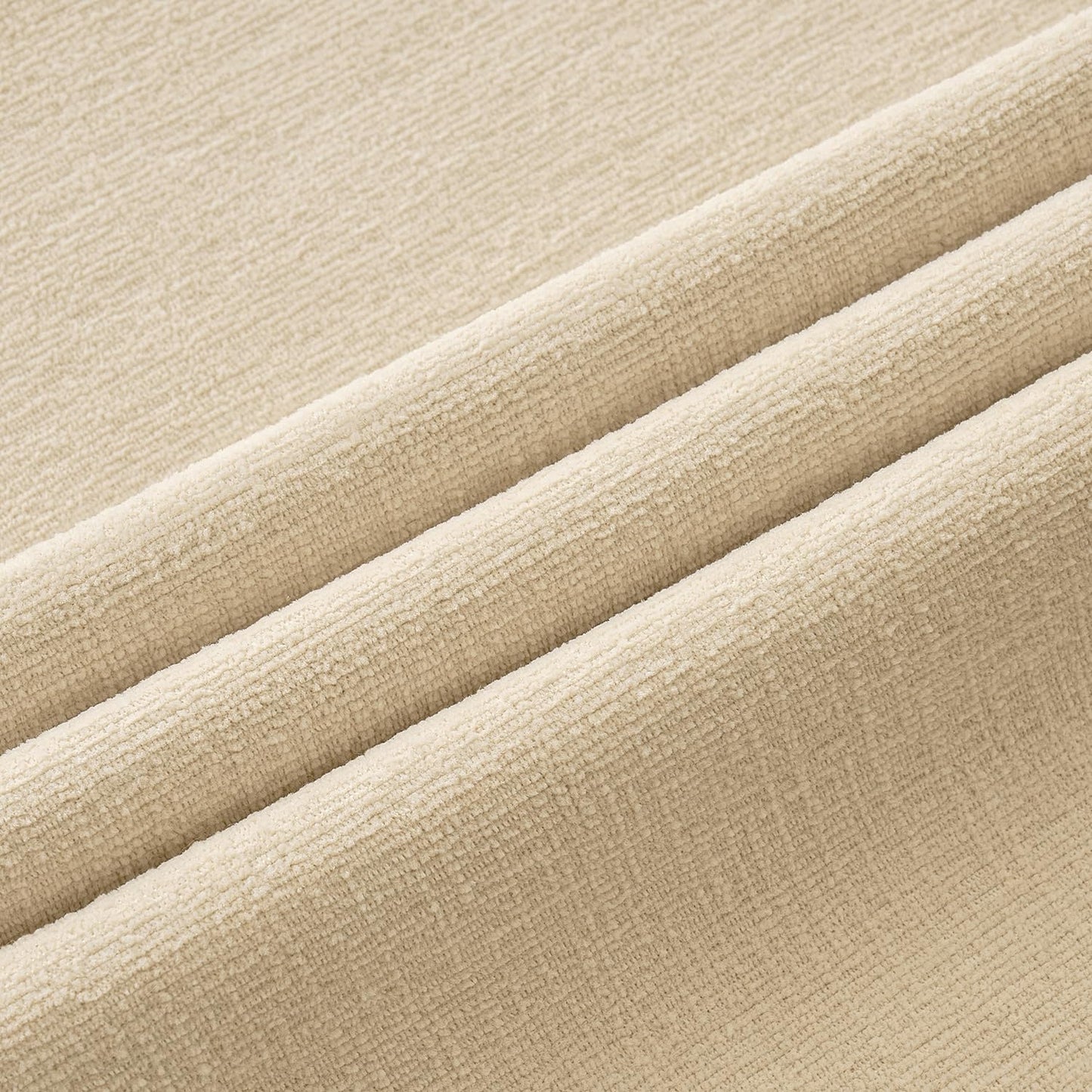 MIULEE Pack of 2 Corduroy Decorative Throw Pillow Covers Bundle Pack of 2 Chenille Decorative Throw Pillow Covers 18x18 Inch Beige