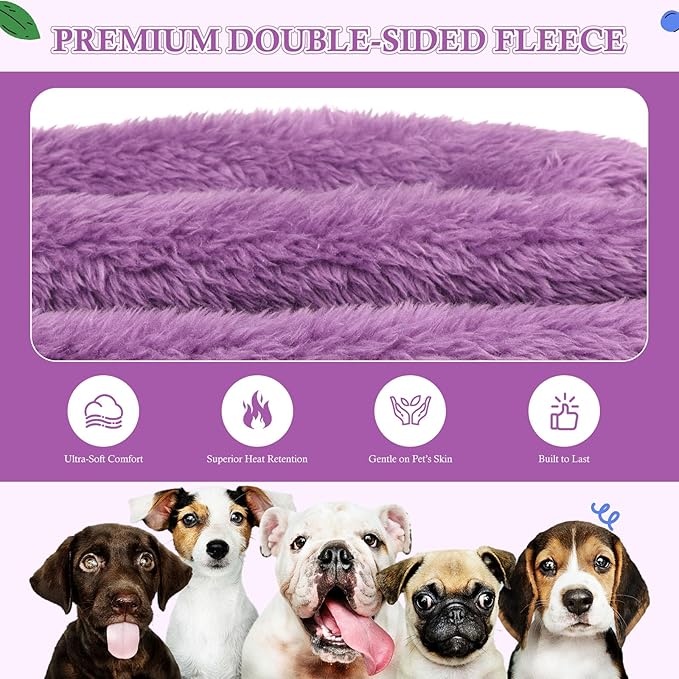 Dog Sweaters,Dog Hoodie,Warm Fuzzy Fleece Sweatshirt with Hood & Pocket,Leash Hole,Cozy Cold Weather Pet Clothes Pet Sweater for Small,Medium,and Large Dogs(Purple,M)