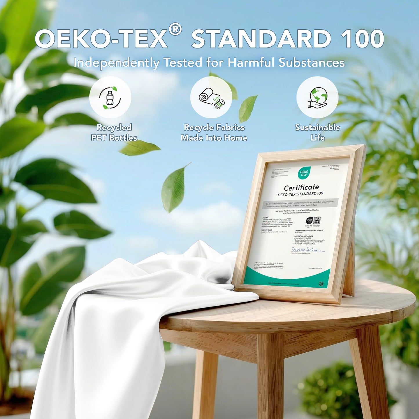 Deconovo 100% Blackout Curtains for Bedroom, Thermal Insulated and Noise Reducing Drapes, Room Darkening Window Curtains with Double Layer, Oeko-TEX Certified (Pure White, 52x84 Inch, 2 Panels)
