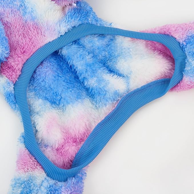 XPUDAC Dog Sweater, Dog Winter Clothes for Small Medium Dogs Girl Boy Fleece Doggy Pajamas for Winter Christmas, Tie-Dye01, X-Small