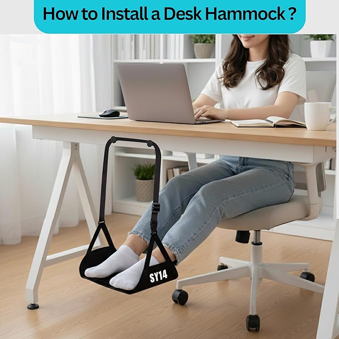 Premium Foot Hammock for Plane Travel – Foot Hanger for Flights Portable Foot Rest for Air Travel Memory Foam Leg Rest Under Desk Foot Hammock Travel Gift Men Women Wheelchair footrest Christmas