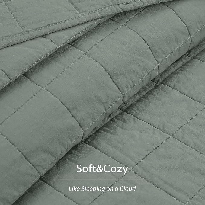 100% Cotton Quilt Sets Cal King Size - Soft Lightweight Quilt Bedding Set for Bedroom Decor-Bedspread in Geometric Pattern with 2 Pillow Shams for All Season, 110x120 inches