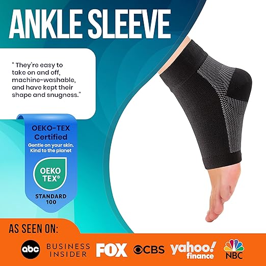 Compression Socks 20-30mmHg for Plantar Fasciitis Relief, Achilles Tendonitis Relief (1 Pair) - Ankle Brace Compression Sleeve for Heel Spurs, Foot Swelling & Fatigue - Arch Support Brace for Everyday Use