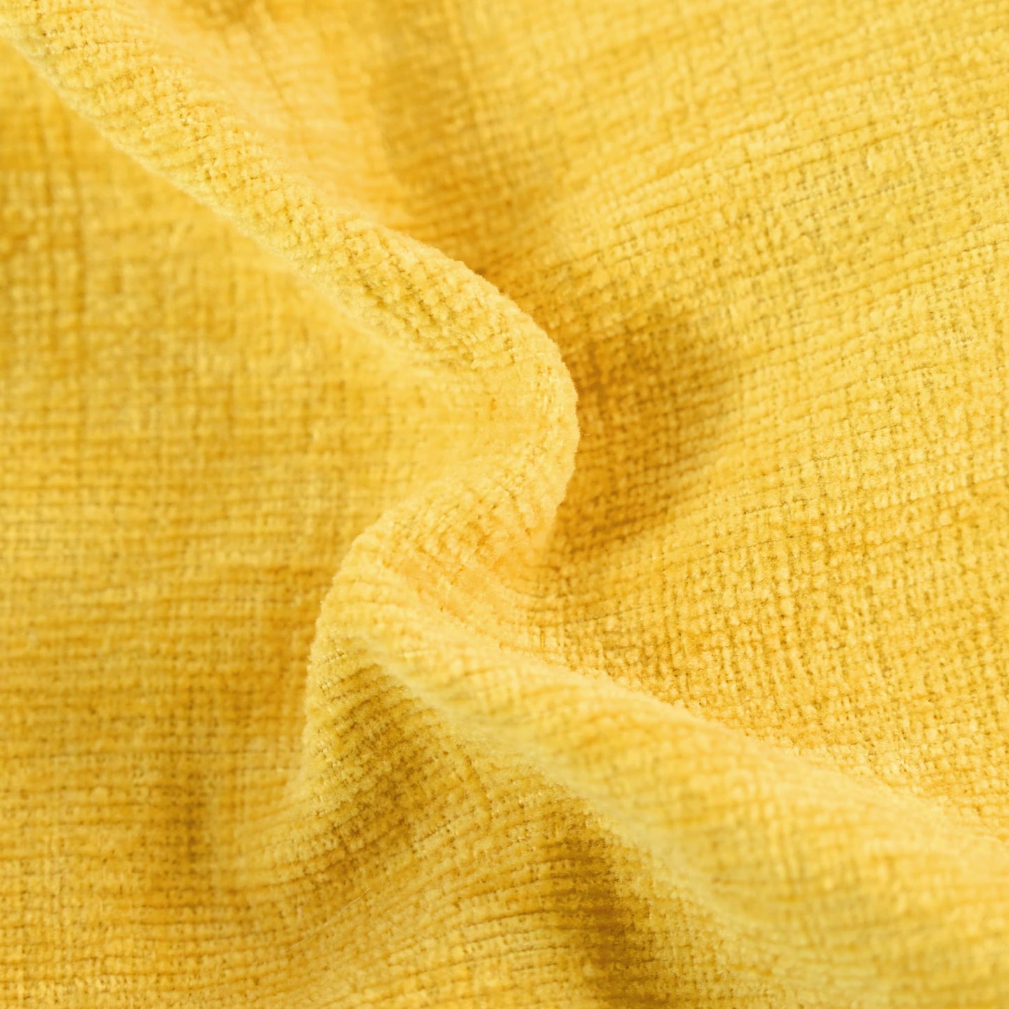 CaliTime Throw Pillow Covers Decorative 22 X 22 Inches Pack of 2 Cozy Chenille Cushion Cases for Couch Sofa Bed Living Room Home Mustard Yellow