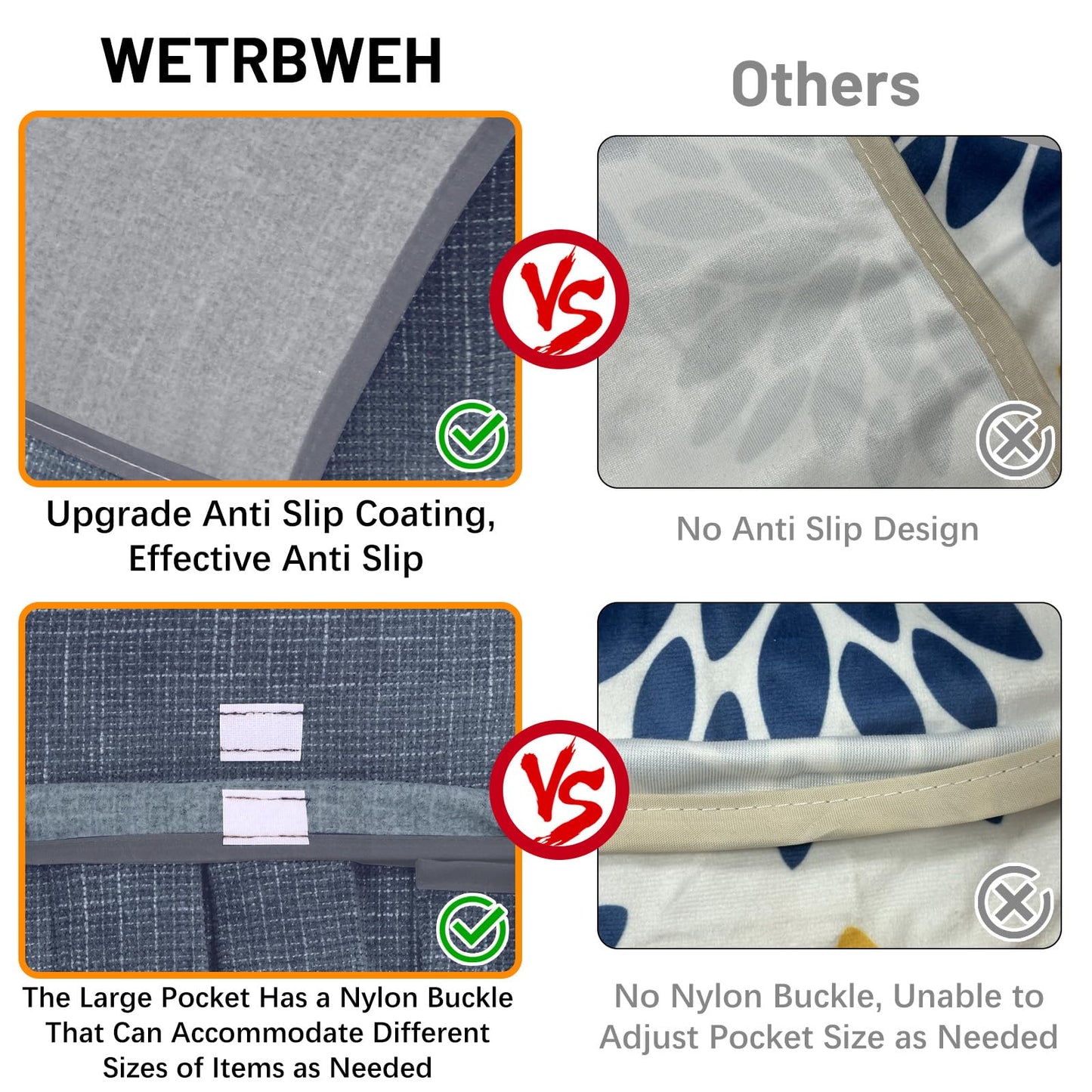 WETRBWEH Couch Armrest Remote Control Holder, Couch Caddy Gifts for Seniors Bed Caddy Tv Remote Holder with 5 Pockets for Key Glasses Phone Magazine Holders