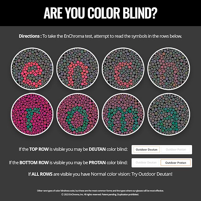 Enchroma Eton Color Correcting & Enhancing Glasses - Outdoor Use for Deutan & Protan Color Blindness