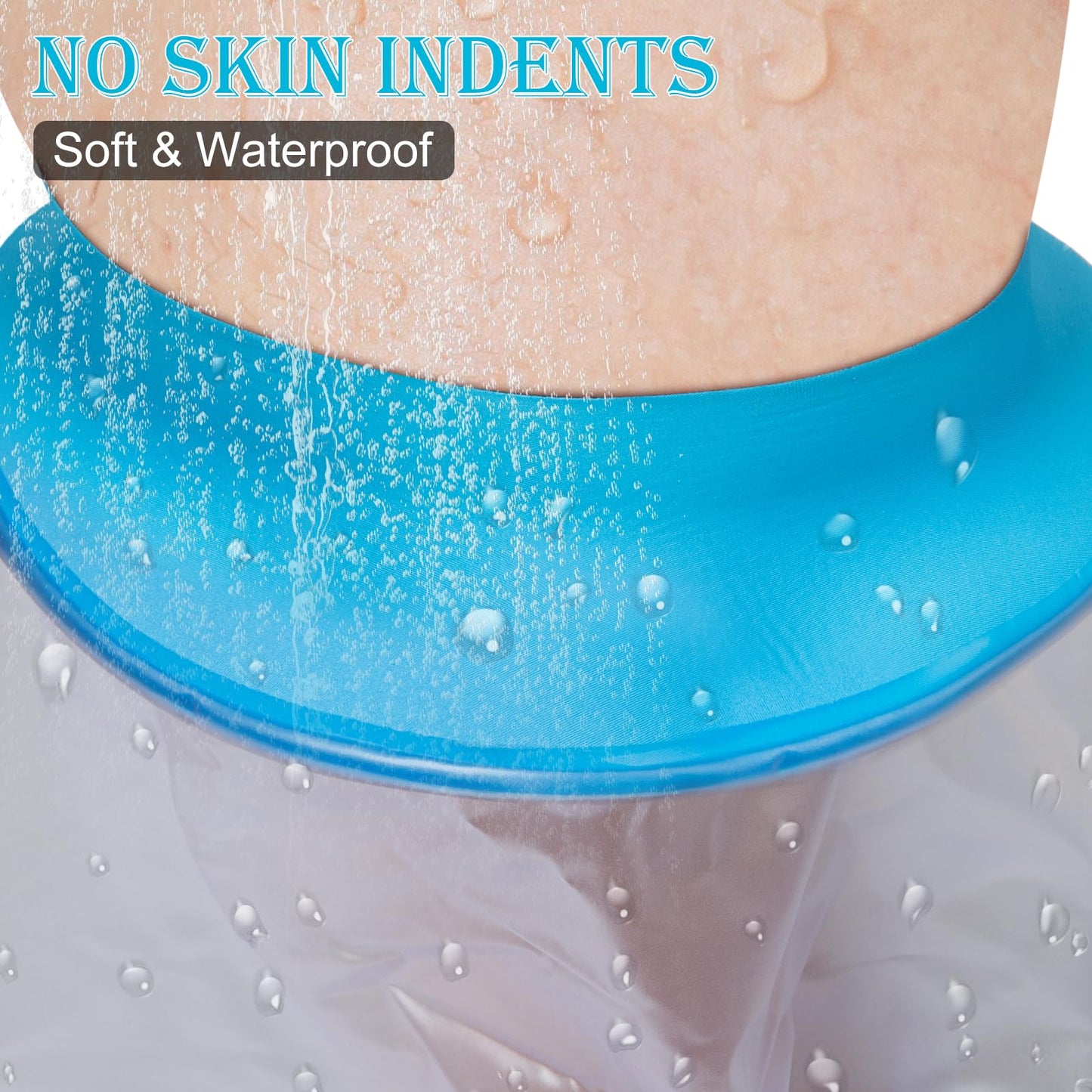 Asunby Waterproof Cast Covers for Shower Leg,Adult leg Protection to Wounds, Keeps Cast and Bandage Dry Bath,Watertight Cast Bag Showering for Surgery Foot, Ankle, Burns Reusable