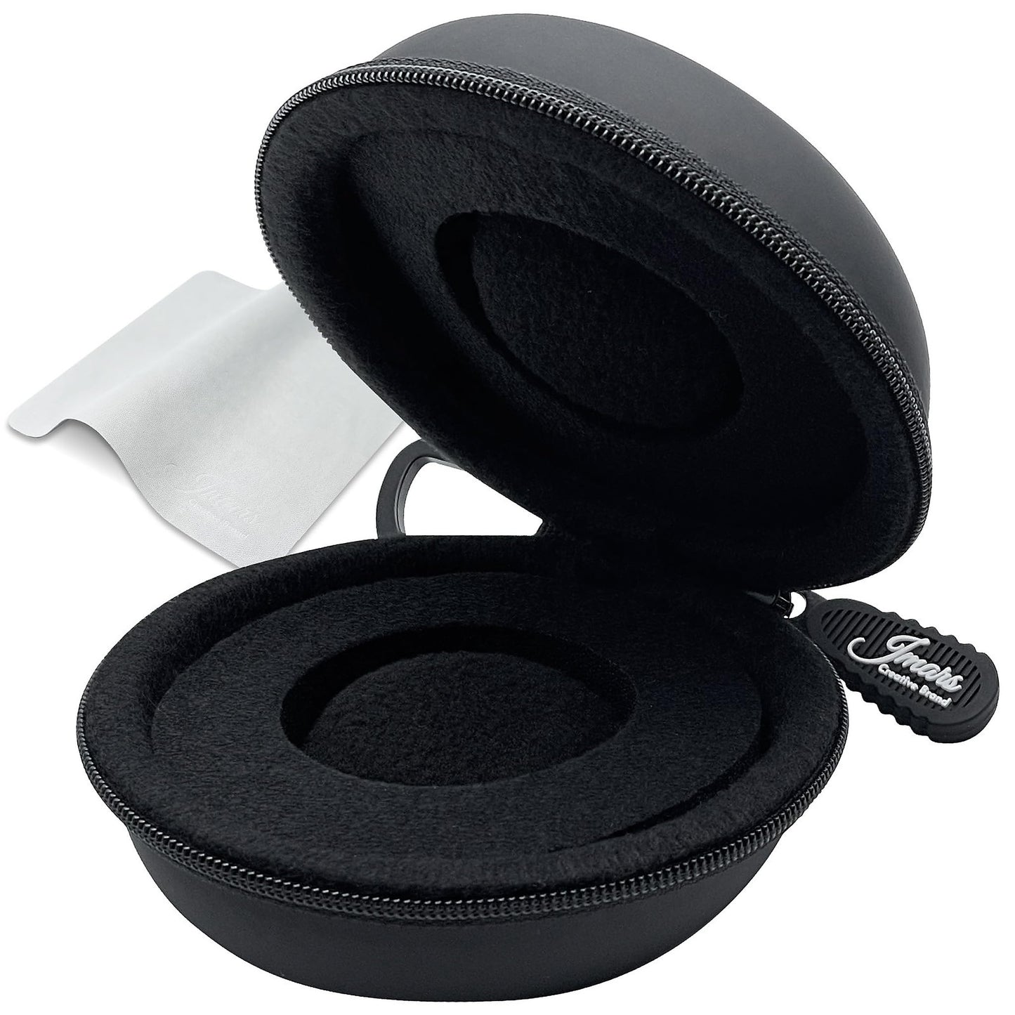 JMARS Watch Travel Case, Shock-Tested Single Watch Case for Wristwatches & Smart Watches, Leather Black