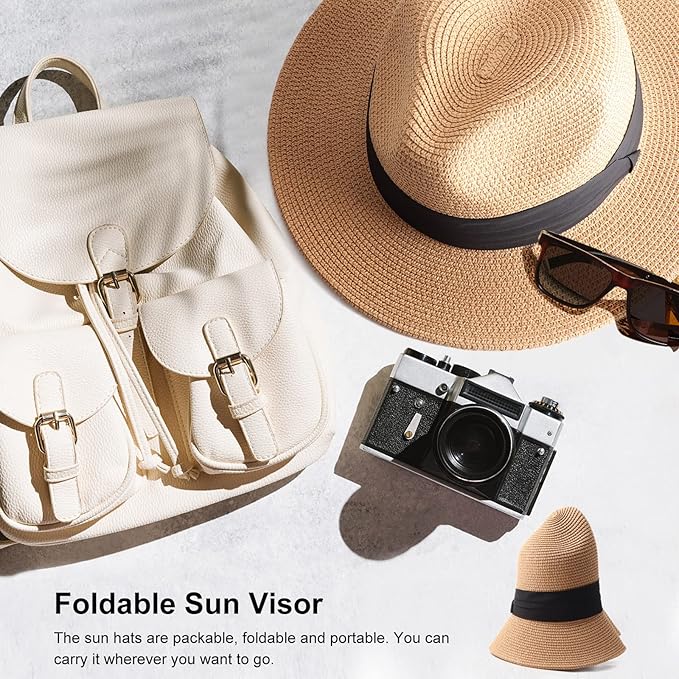 DRESHOW Women Straw Panama Hat