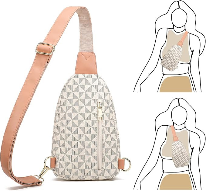 INICAT Crossbody Sling Bags Fanny Packs Valentine's Day Gifts Vegan Leather Travel Vacation Essentials Purses Women