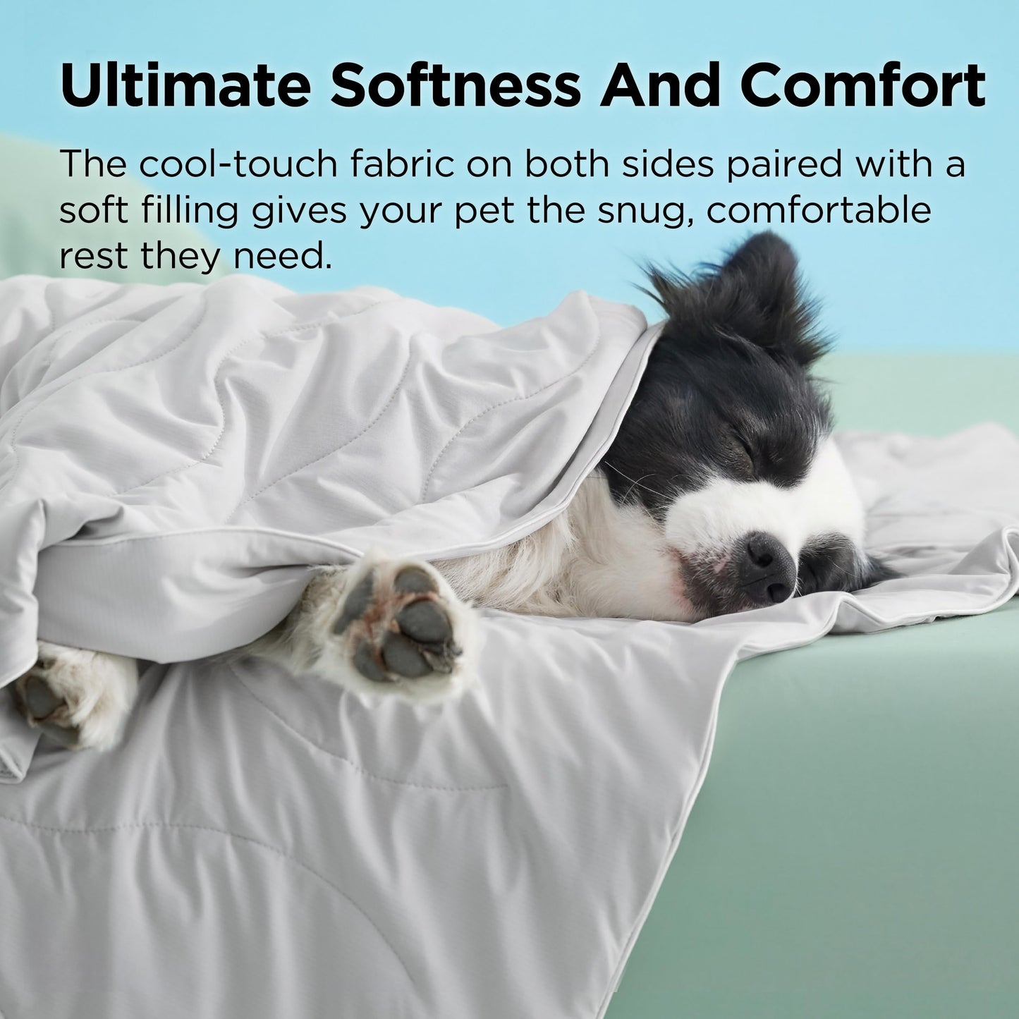 Bedsure Premium Cooling Blanket for Medium Dog - Q-MAX>0.5, Breathable Summer Washable Cold Pet Throw Blanket, Soft Durable Self Cooling Cat Mat for Hot Weather, Pearl Grey, 30x40