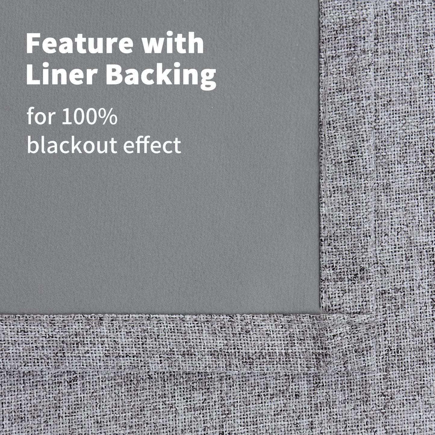 YoungsTex Grey Linen Curtains Blackout 54 Inches Long for Bedroom, Grommet Thermal Insulated Linen Textured Room Darkening Window Drapes for Living Room, 2 Panels, 52 X 54 Inch