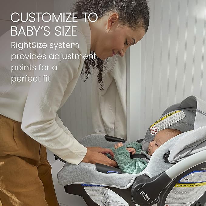 Britax Cypress Infant Car Seat, Rear Facing Car Seat with Alpine Base, ClickTight, Premium Fabrics, Ponte Arctic