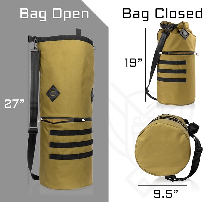 Xtreme Sight Line ~ AQUA RT Dry Bag~ Water-Proof Faraday Dry Bag for Laptops, Tablets, and Mid-Size Electronics ~ Small LITE Faraday Bag Combo ~ Coyote Brown