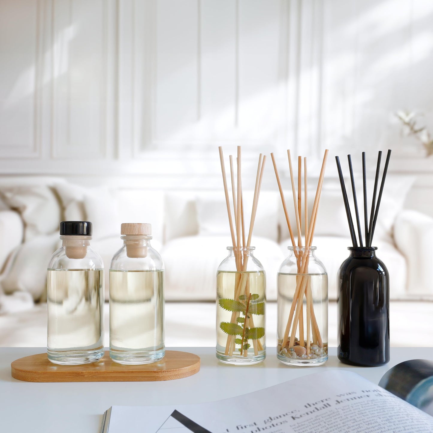 Urban Naturals Reed Diffuser Oil Refill Eucalyptus Sage with Mint, Lime, Cedarwood 8 oz + Free Reed Sticks, Made in the USA
