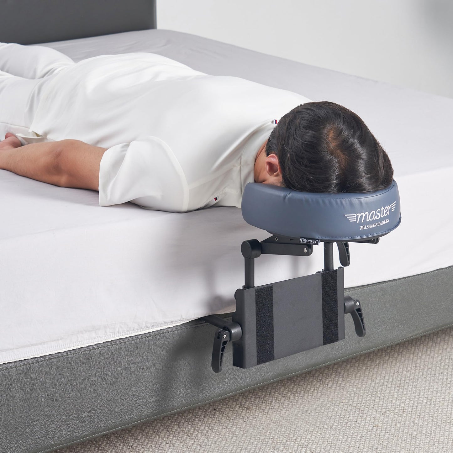 MASTER HEALTH PRODUCT Portable Face Down Massage Pillow Kit for Office Desk, Table Top Use - Post-Eye Surgery Recovery - Ergonomic Facial Cushion with Adjustable Strap - Pillow for Neck & Eye Relief